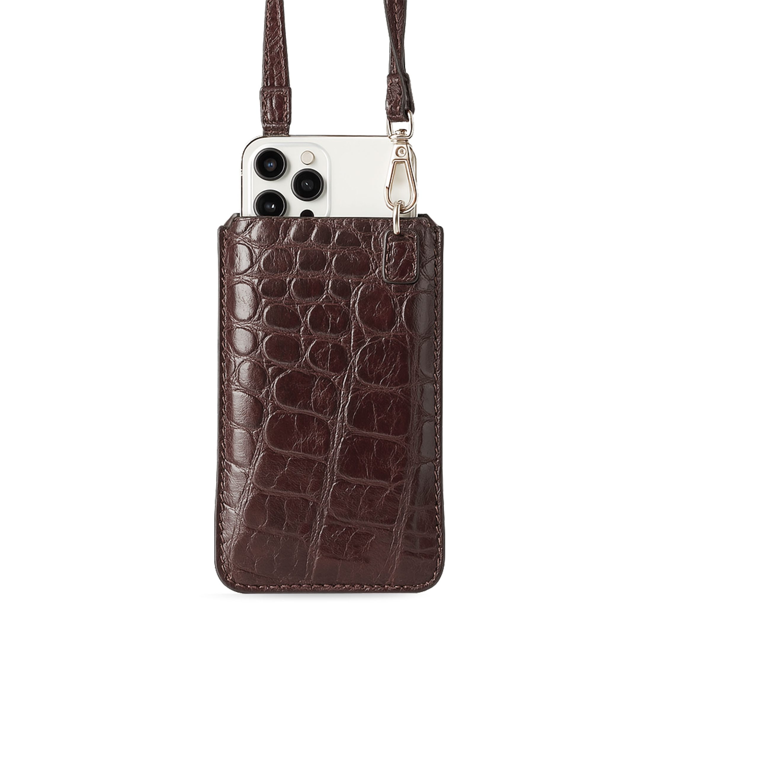 کاور چرمی آویسا برای آیفون طرح کروکودیل